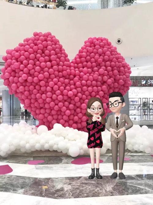 网红超大爱心气球,空中飘扬的浪漫与人气焦点